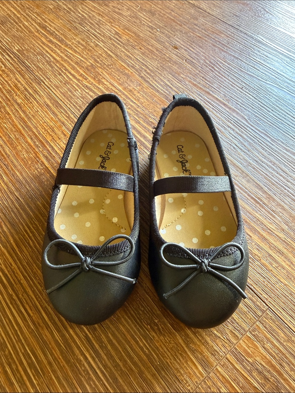 Cat & Jack Girls' Black Mary Jane Flats with Bow